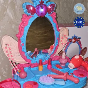Kids Vanity Makeup Table Stool Play Set