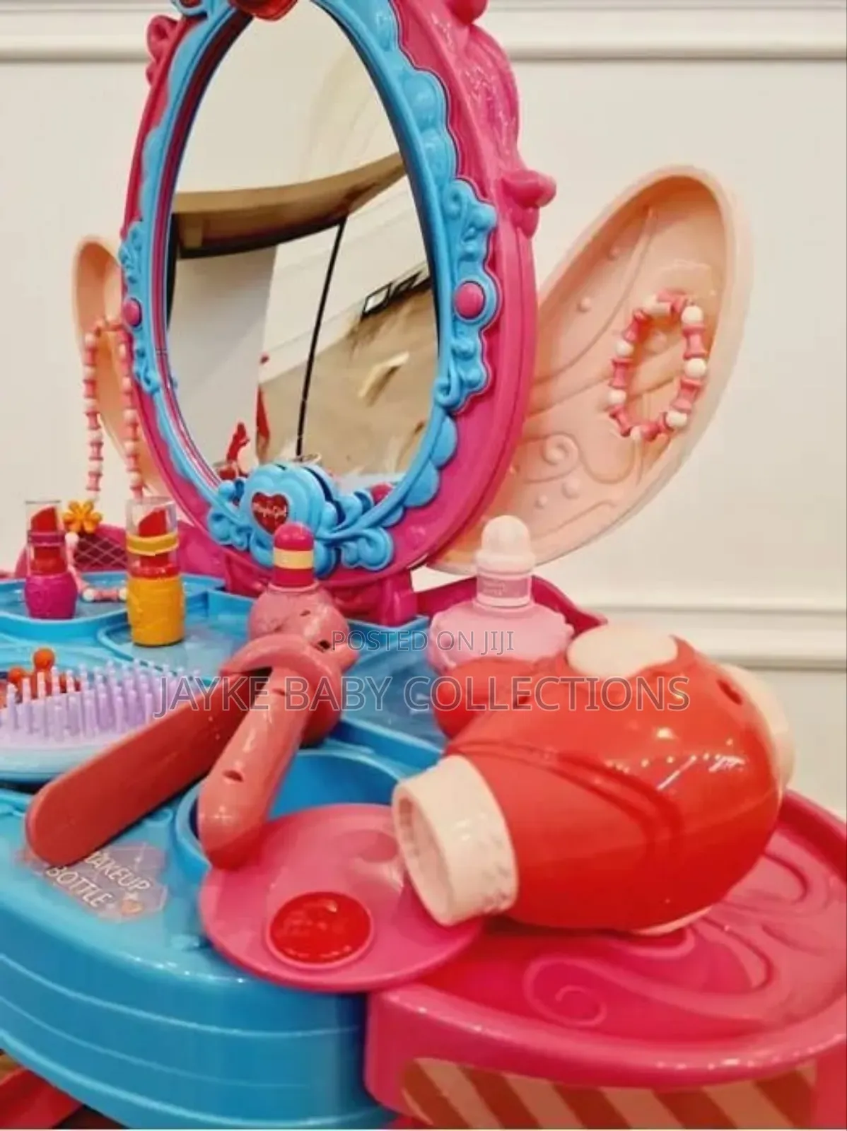 Kids Vanity Makeup Table Stool Play Set