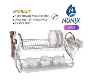 Nunix 2 Tier Kitchen Stainless Utensils Storage/Dish Rack
