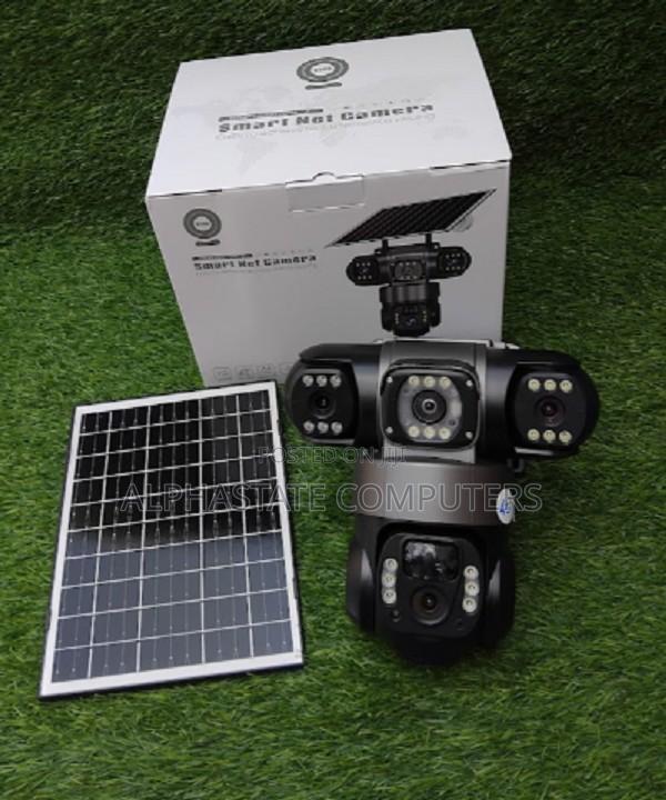 V380 Solar Camera 4g Simcard 360 Degree Triple Lens Camera