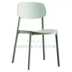 Office Chair; Slim Profile Stackable Plastic Chair for Small Spaces