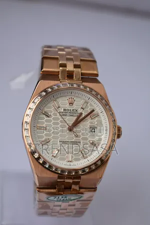 Rolex Land Dweller Rose Gold Iced Bezel Watch