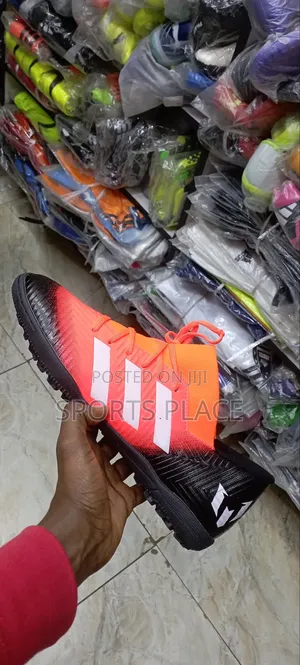 Adidas Affordable Black and Orange Messi Football Trainers