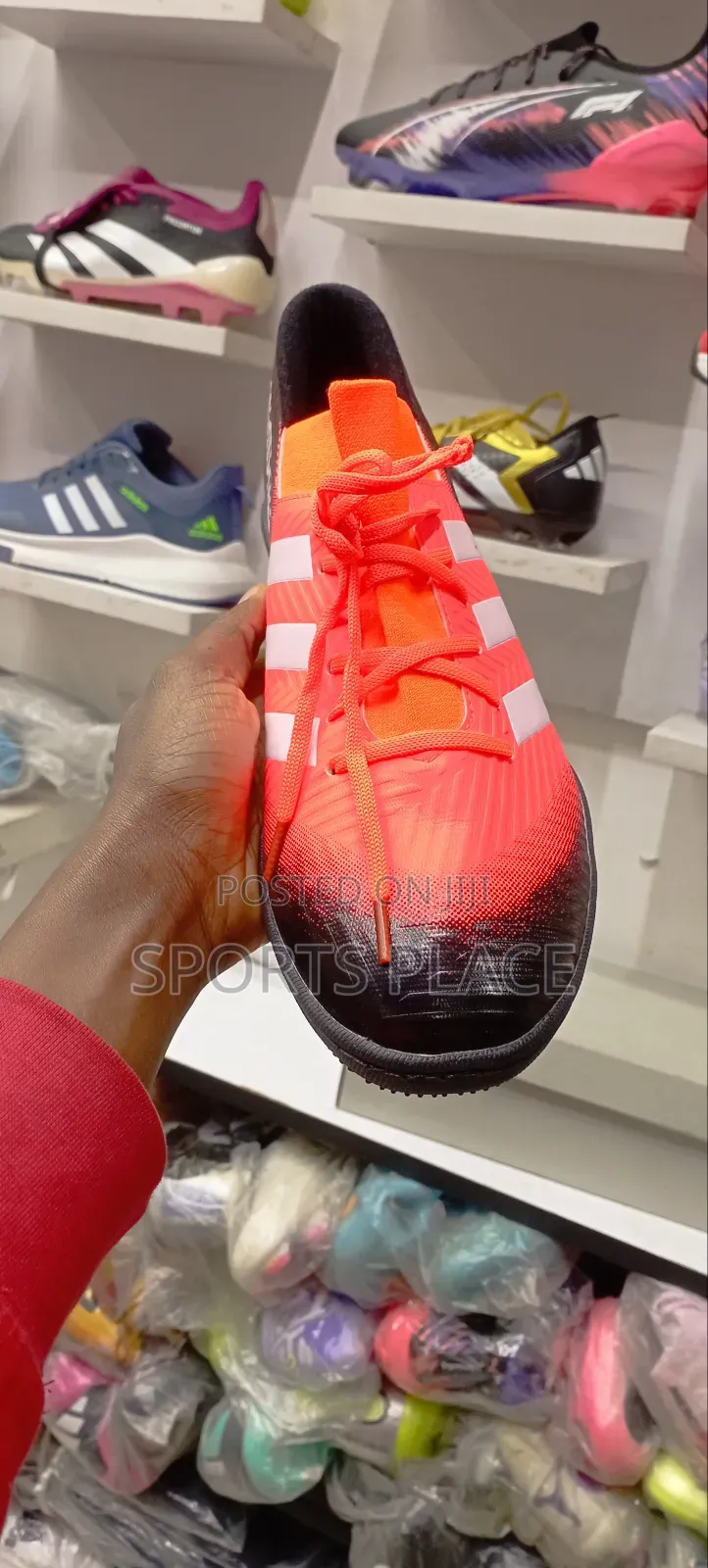 Adidas Affordable Black and Orange Messi Football Trainers