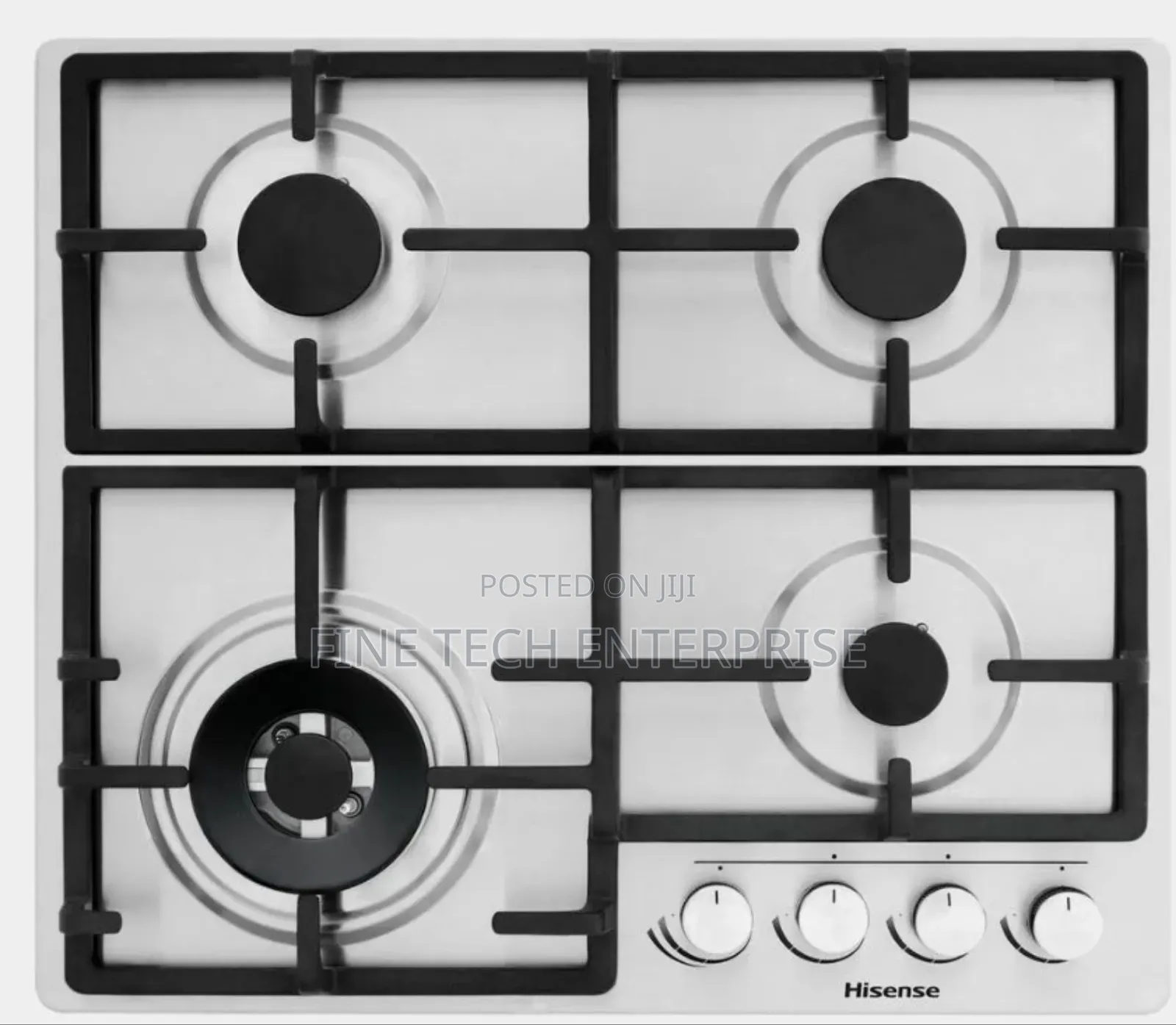 Hisense Stainless Steel Gas Hob 4 Burners
