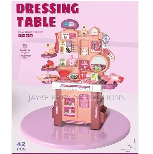 Kids Pretend Dressing Table Set With Mirror Accessories - thumbnail 3