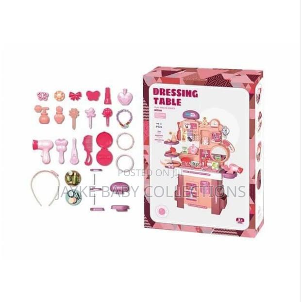 Kids Pretend Dressing Table Set With Mirror Accessories - thumbnail 5