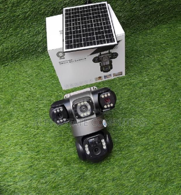 Triple Lens 4g Solar PTZ Quality Simcard V380 Camera - main view