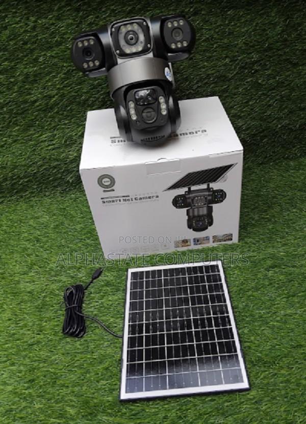4g Triple Lens 3 Screen Views V380 Pro PTZ Quality Solar Camera - main view