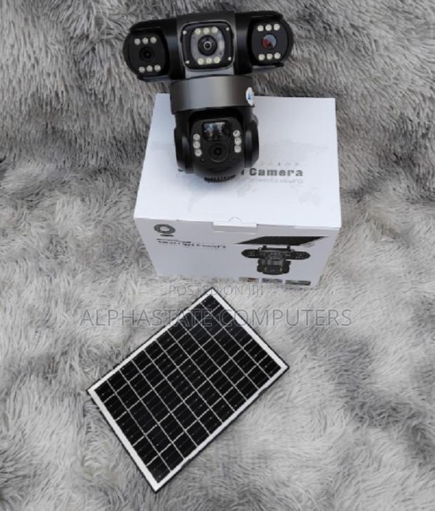 6mp Solar Powered 4g Simcard Slot V380 Pro Triple Lens Camera