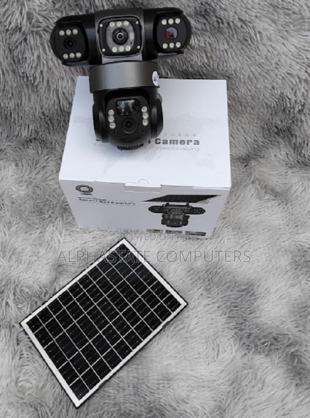 V380 Solar Triple Lens 4g Camera With Simcard Slot,Sd Slot ,Motion