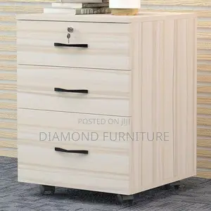 Office Cabinet; Walnut Credenza Pedestal With Traditional Detailing