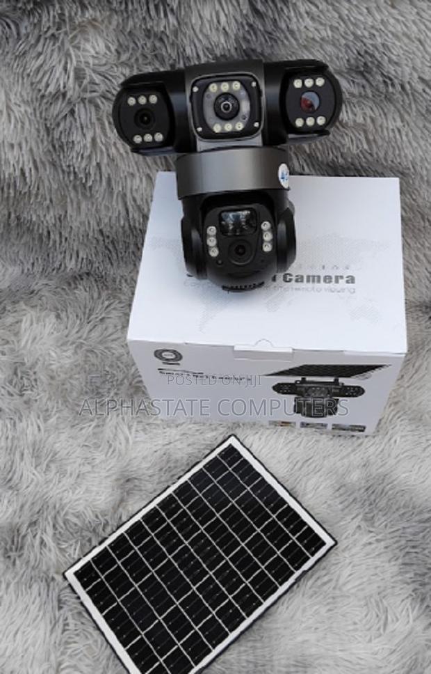 360° Rotation Triple Lens 4g Solar V380 CCTV Solar Camera