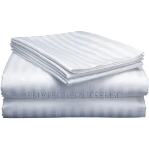 White Cotton 6pcs Bedsheet Set(2+4)