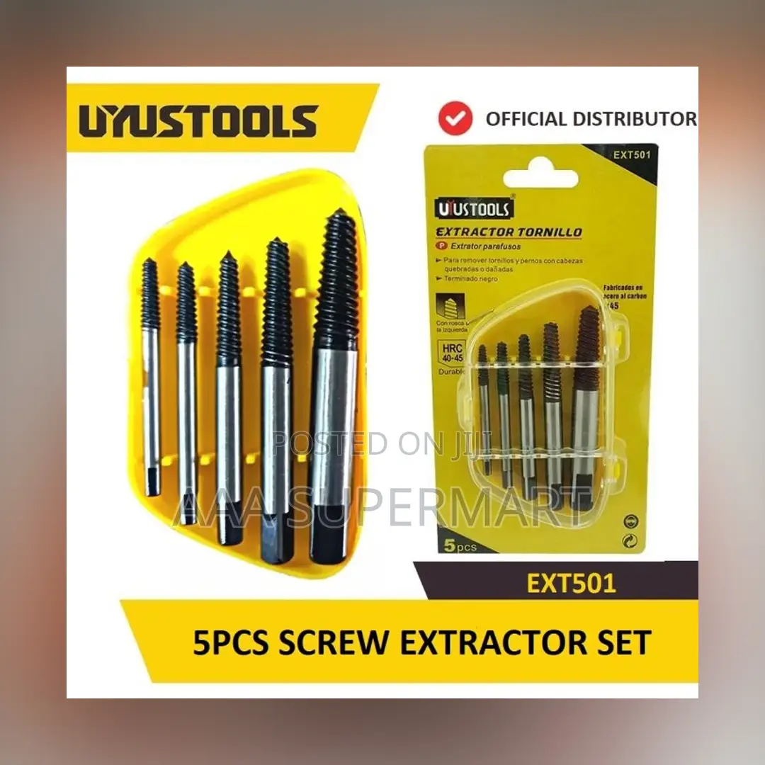 Screw Extractor 5 PCS Set Ext501 Uyus Tools