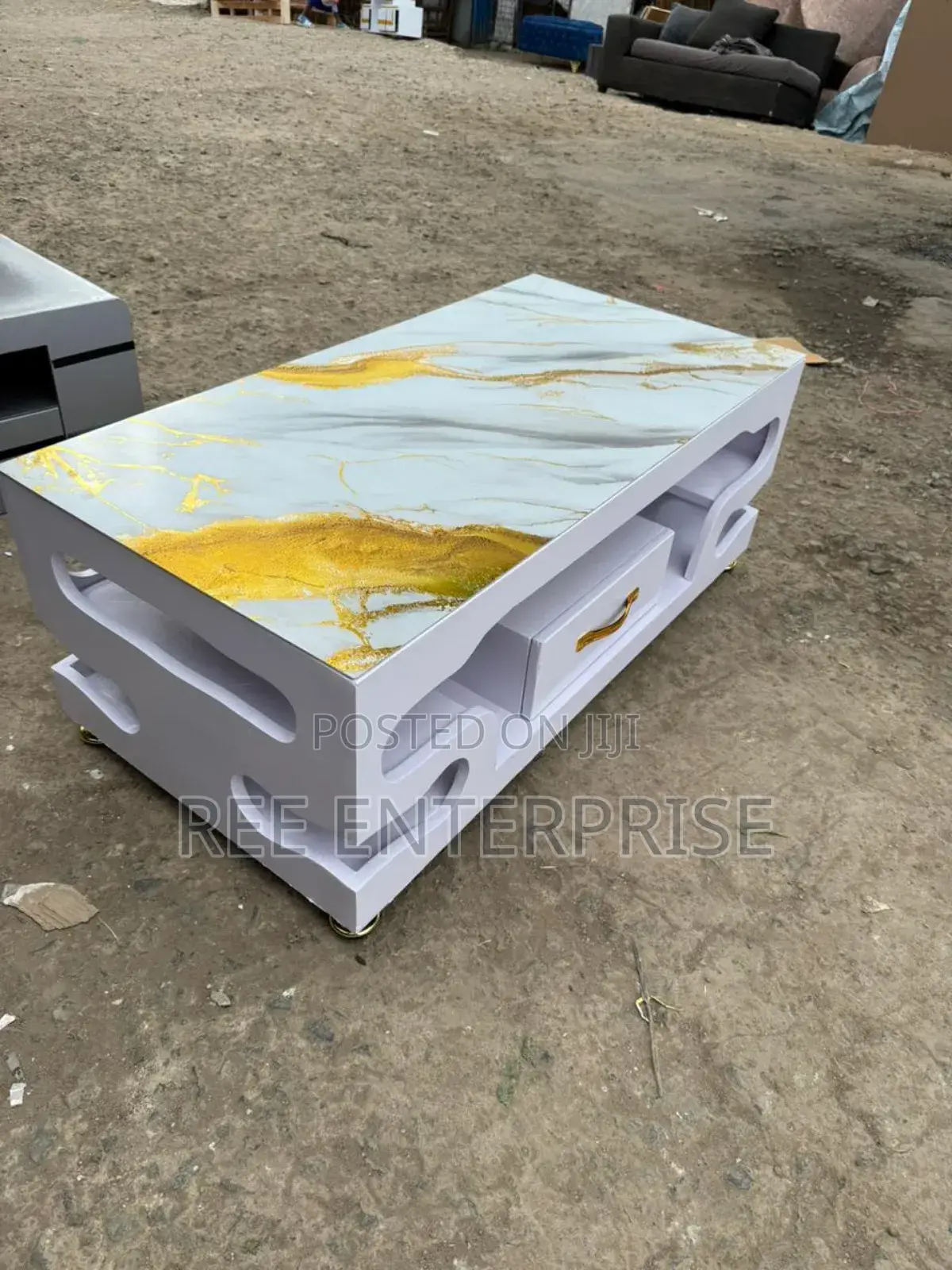 New Model Executive Black Gold Coffee Table