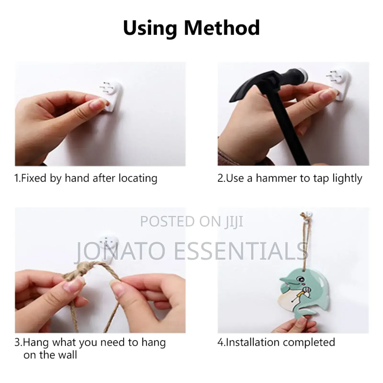 5pc Picture Hangers Hooks, Wall Hooks for Frames Clocks