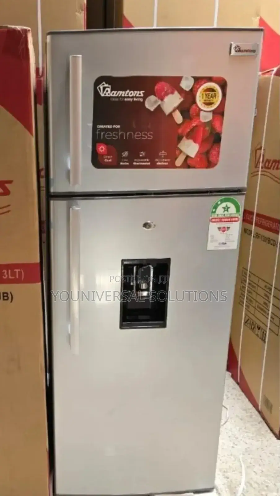 Ramtons 213l 2 Door Fridge+ Dispenser