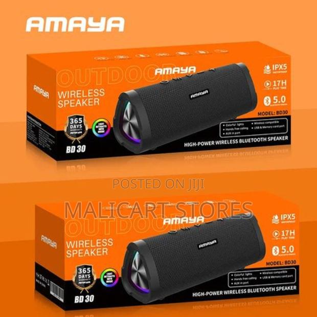 Amaya Bd30 Wireless Bluetooth Speaker Waterproof With Colorful Lights