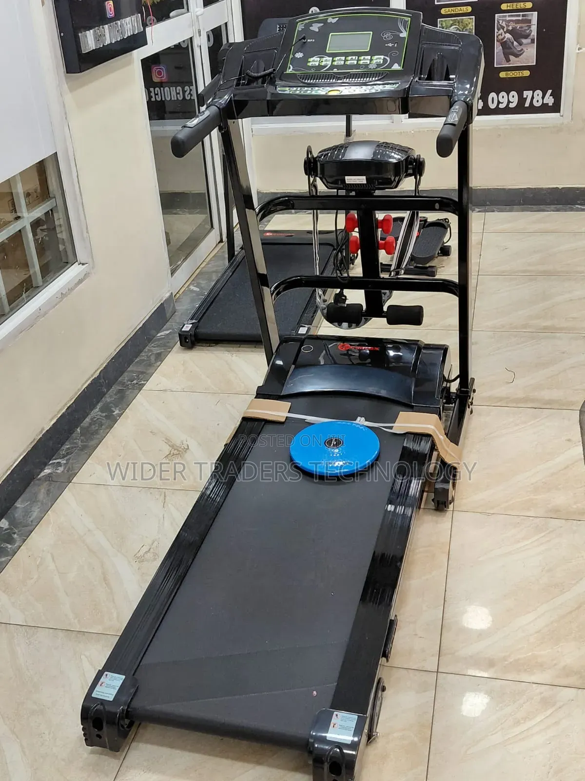 Treadmill  With 2pcs Neoprine Dumbells 1kg Each,
Massage Belt