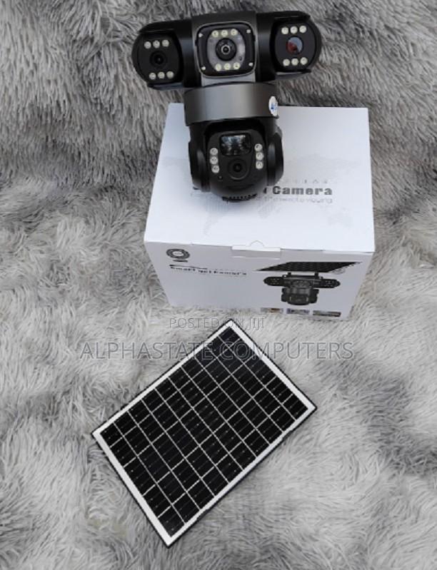 Wireless Ip Triple-Lens 4g Solar 6mp Solar PTZ Camera
