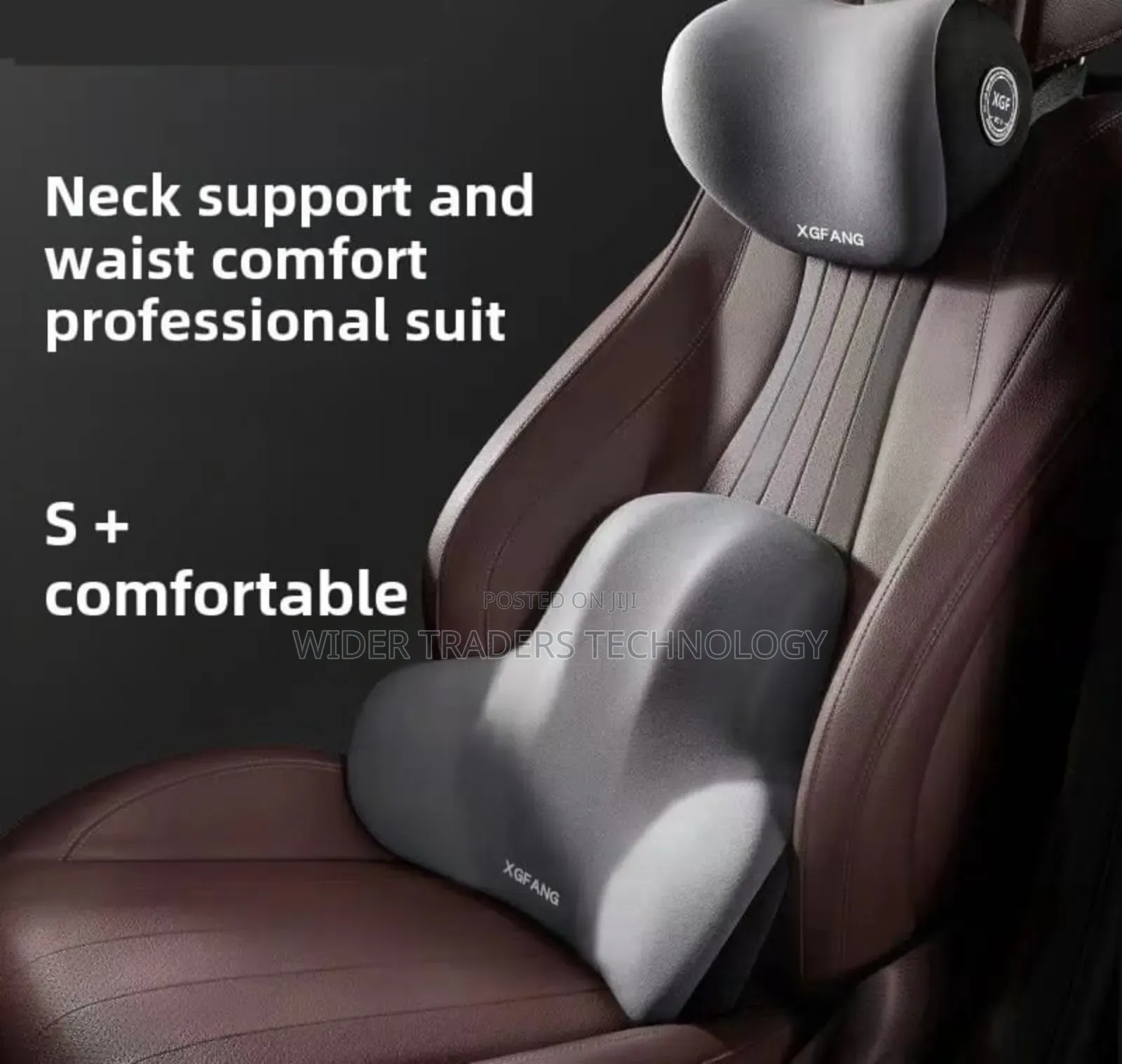 2ps Set Car Headrest And  Backrest  Lumbar Support