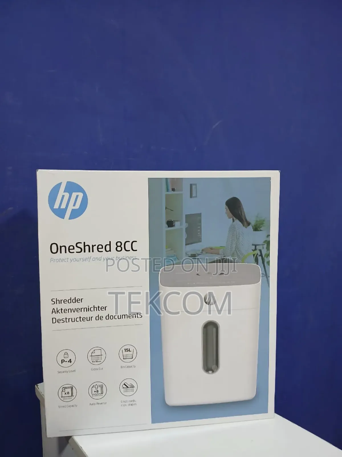 Hp Oneshred 8cc Paper Shredder/Hp 8 Sheet Paper Shredder