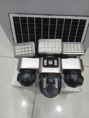 Tripple Floodlights Solar V380 All Rotating Camera 4g CCTV Camera