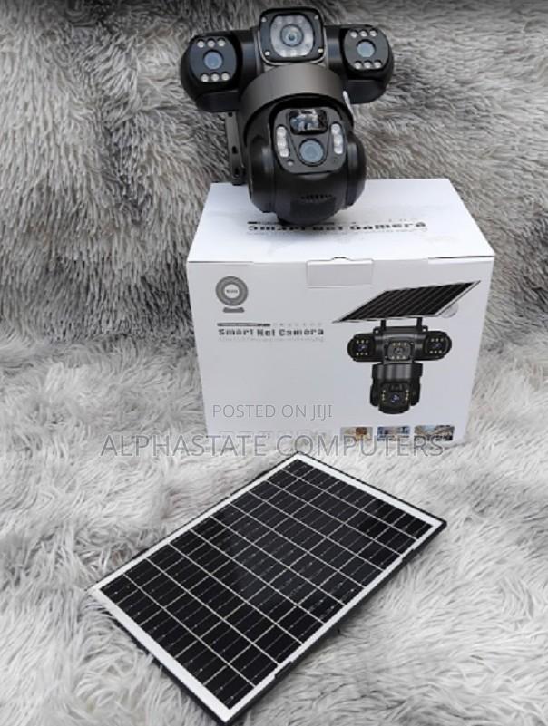 V380 Triple Lens(Trinocular) 4g Simcard Solar PTZ Camera