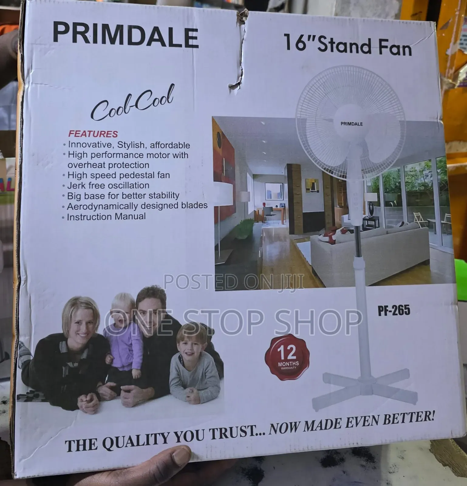 Brand New White 16" Primadale Stand Fan