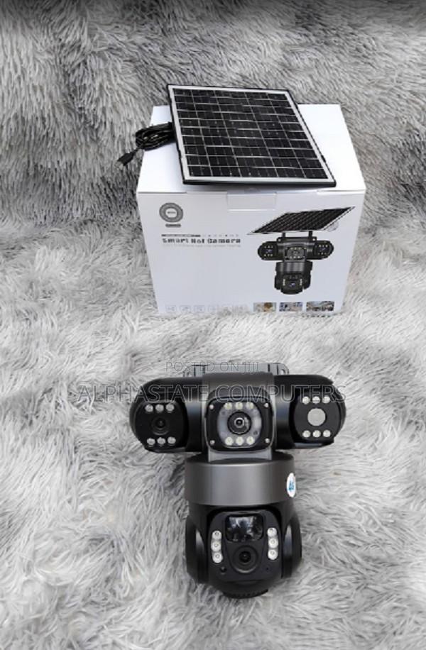 4g Solar Triple Lens Security Camera With Full Color Night