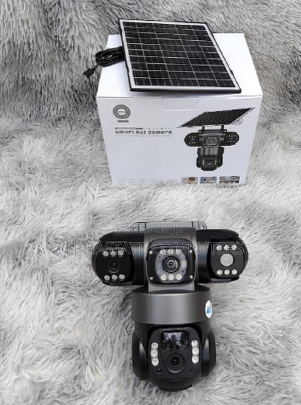 4g Solar Triple Lens CCTV Dome PTZ Smart Camera 1080p