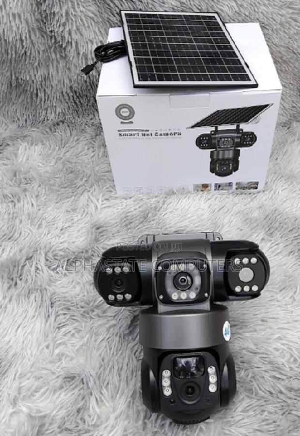 Triple Lens 4g Simcard Solar CCTV Camera Wit Inbuilt Battery
