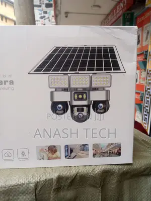 4g Solar Powered PTZ Camera V380 Pro 1080p Tripple Lens With Lights