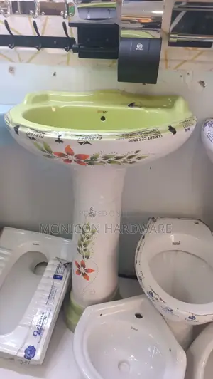 Hand Wash Pedestal Sinks (Patterned)