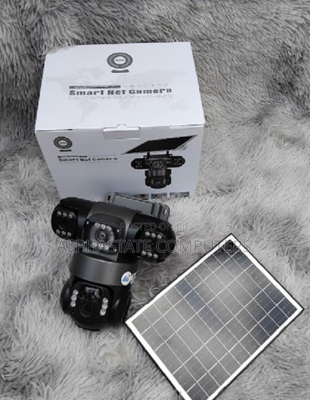 Triple Lens 4g Waterproof Security Surveillance Solar Camera