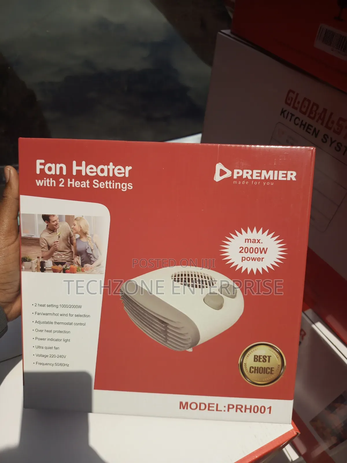 Premier Fan Room Heater-Prh001 With Overheating Protection 