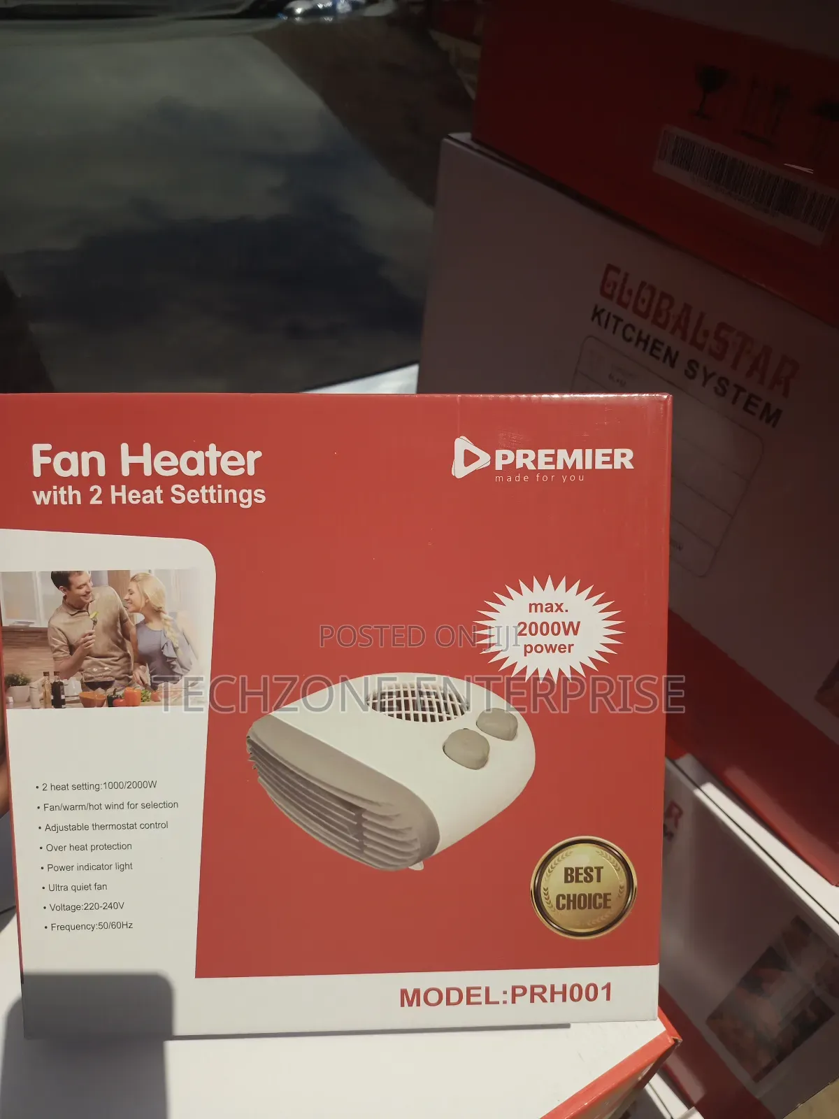 Premier Fan Room Heater-Prh001 With Power Indicator 