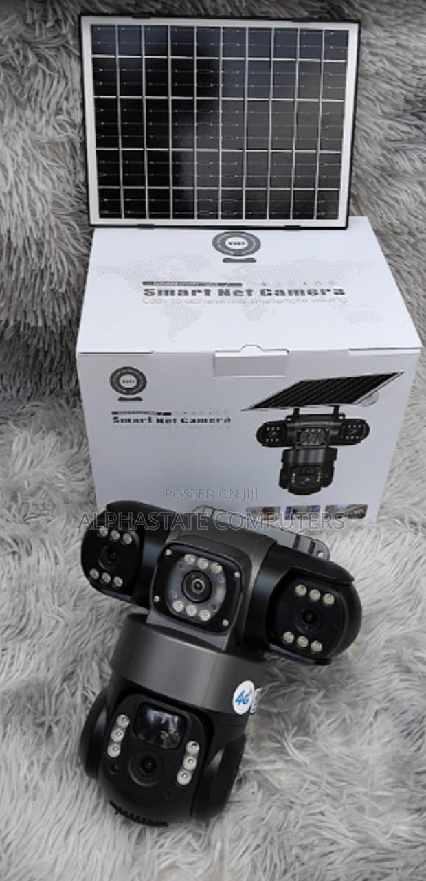 Triple-Lens 4g Solar-Powered Security Camera Full Hd