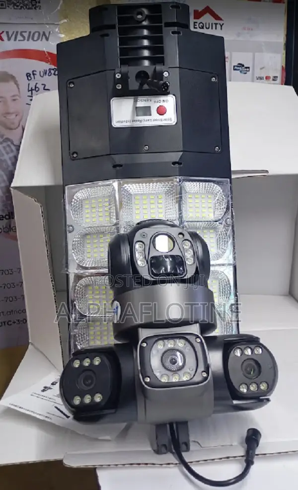 Ai Solar Camera +Lighitng 2in 1 V380 Flood Street Camera