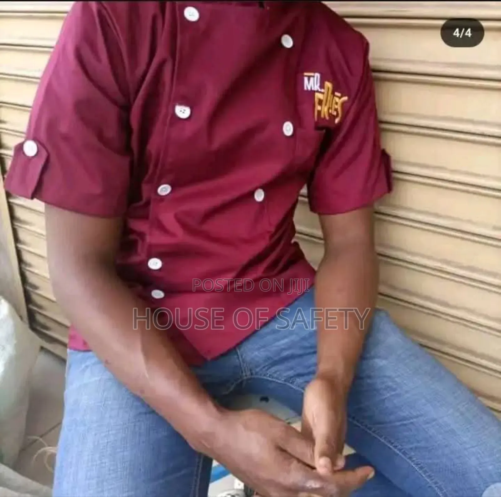 Cotton Maroon Chefjacket