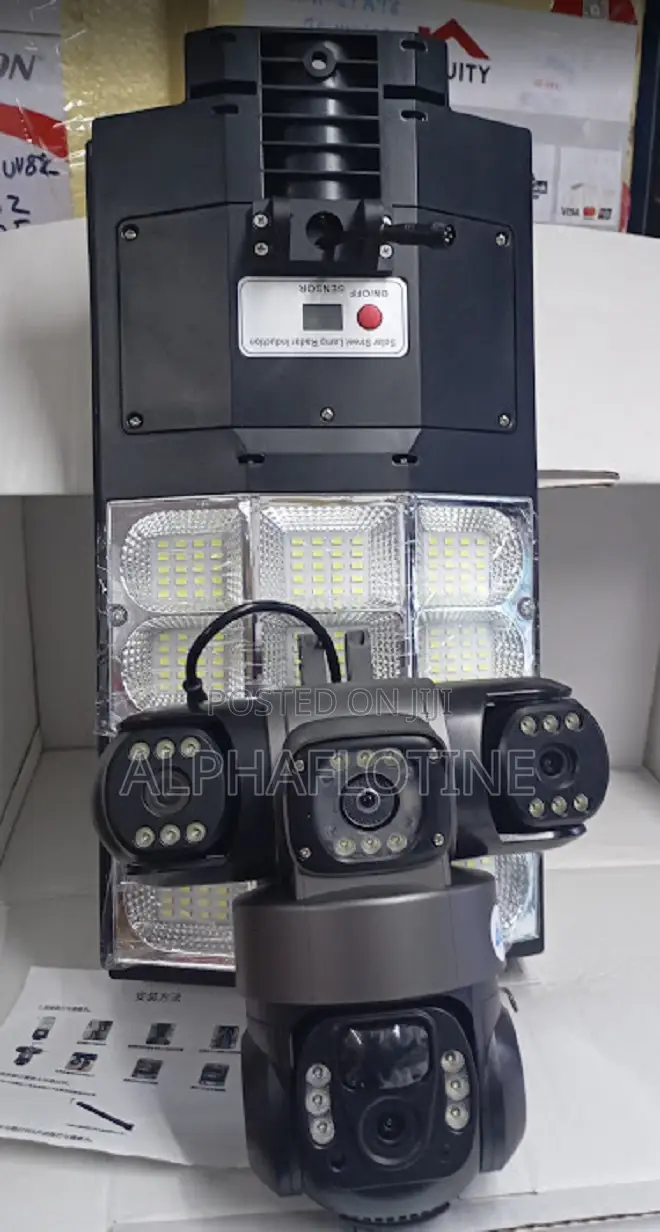 2 in 1 Triple Lens Solar CCTV Camera and Floodlight