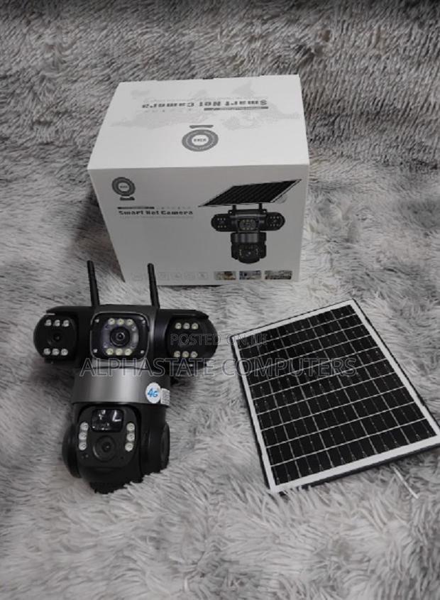 V380 Pro Solar Powered Cameras 6mp Triple Lens Wireless 4g