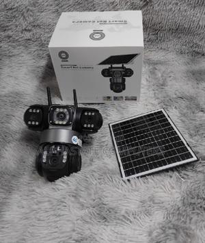 V380 Triples-Lens Outdoor 4g Camera With Solar Panel Camera - thumbnail 2