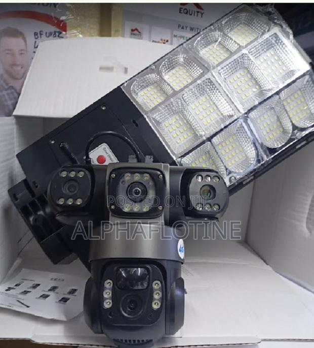 V380 4g 3-Lens PTZ Camera Solar Street Light Advanced Outdoor Security