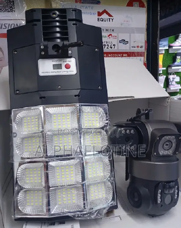 180w 3lenses/ Screenv3804g Floodlight Camera All-in-One Smart Security