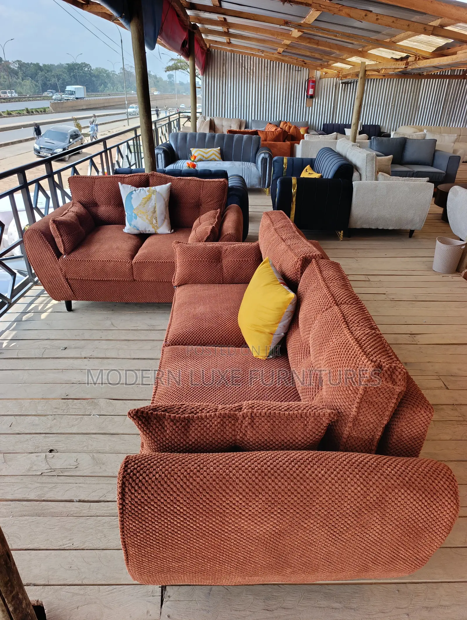 Bubble Fabric 5 Seater Sofa