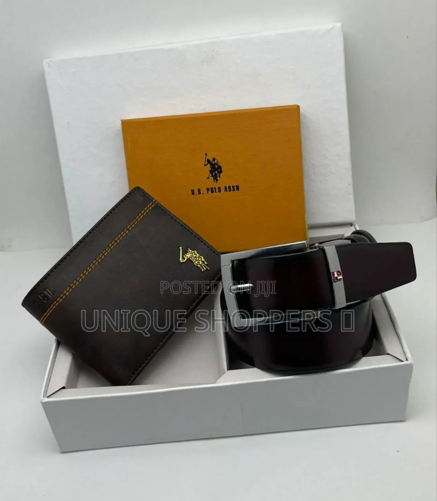 Mixed Brands Belt Wallet Set