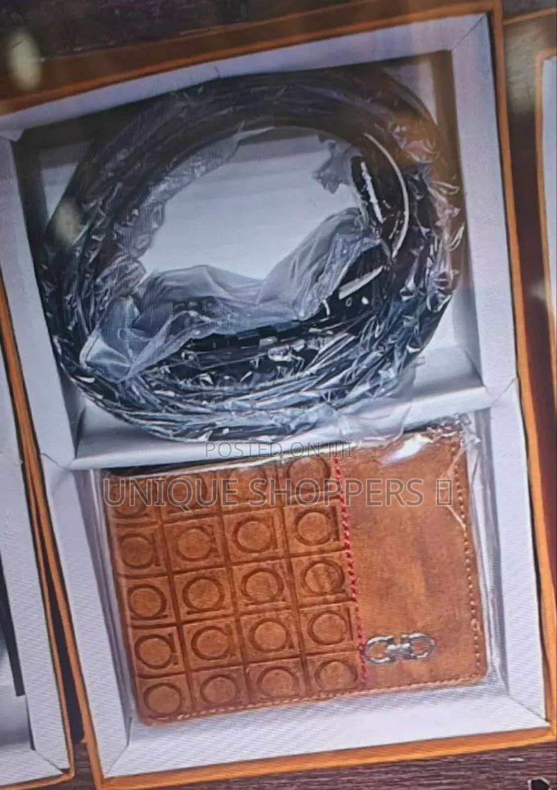 Mixed Brands Belt Wallet Set