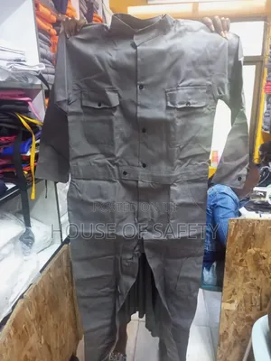Black Plain Working Coveralls.